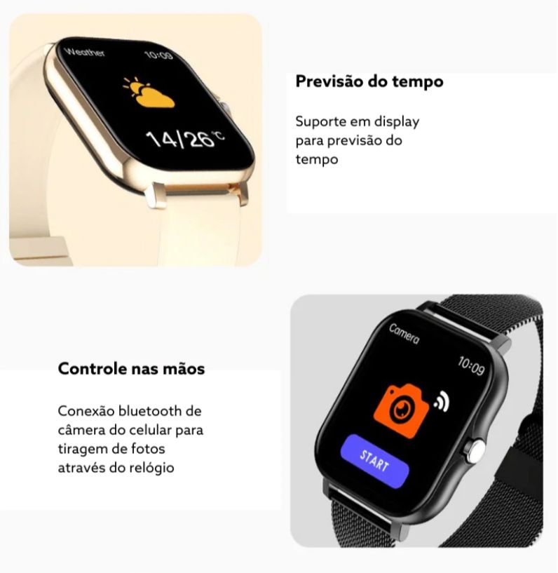 SmartWatch Feminino + COMPRE 1 E LEVE 1 PULSEIRA EXTRA