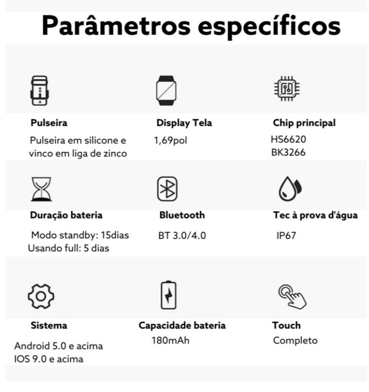 SmartWatch Feminino + COMPRE 1 E LEVE 1 PULSEIRA EXTRA